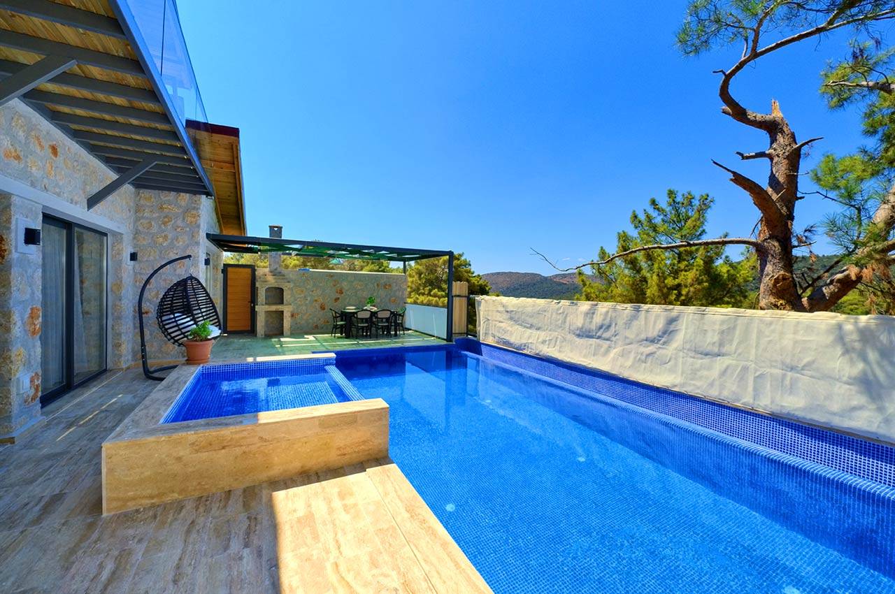Kaş İslamlar'da Göz Alıcı Manzaraya Sahip, Özel Havuzlu, Kiralık Villa 45714 — 8