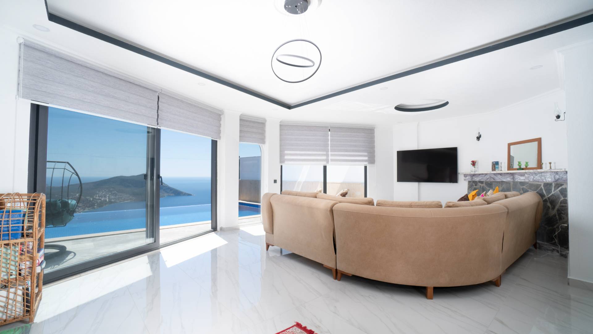 Kaş Akbel 'de Panoramik Deniz Manzaralı, Özel Havuzlu, Lüks Villa 45742 — 8