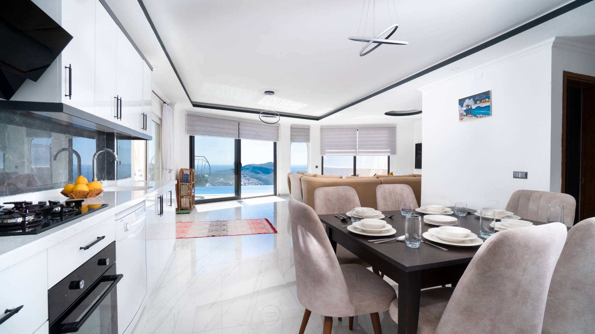 Kaş Akbel 'de Panoramik Deniz Manzaralı, Özel Havuzlu, Lüks Villa 45742 — 9