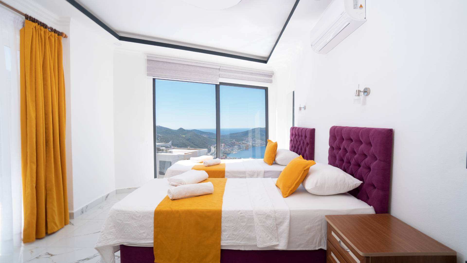 Kaş Akbel 'de Panoramik Deniz Manzaralı, Özel Havuzlu, Lüks Villa