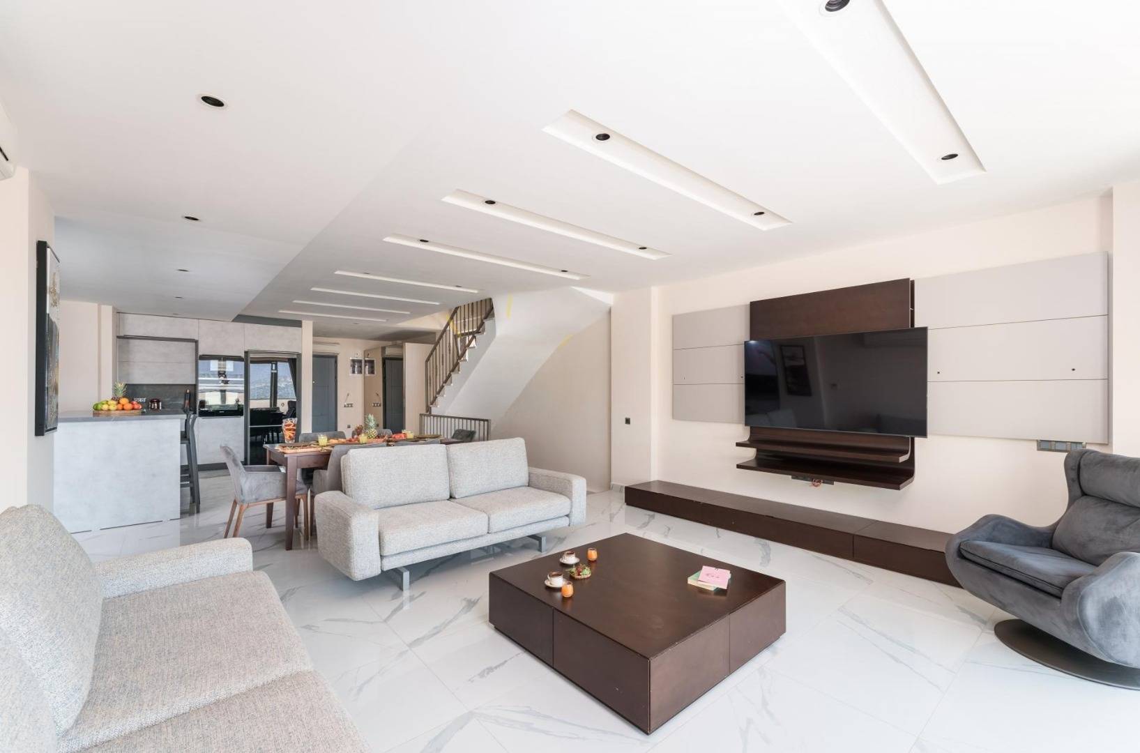 Kaş Kalkan'da Benzersiz Deniz Manzaralı, Özel Havuzlu, İkiz Villa