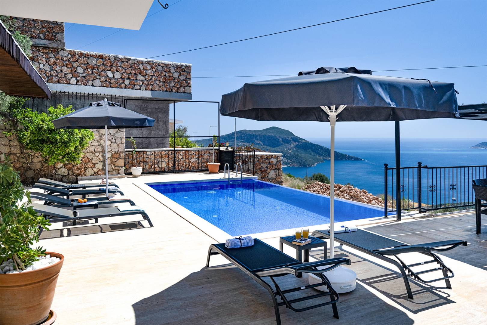 Kaş Kalkan'da Muhteşem Deniz Manzaralı, Sonsuzluk Havuzlu, 3+1 Villa 45810 — 7