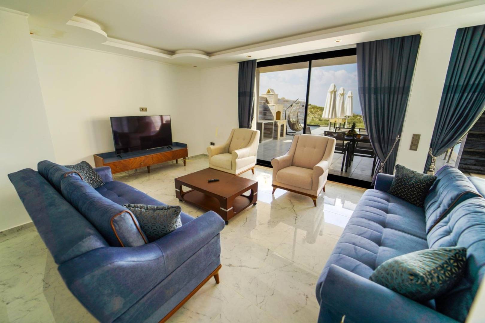 Kaş Kalkan'da Nefes Kesen Deniz Manzaralı, Özel Havuzlu, 3+1 Villa