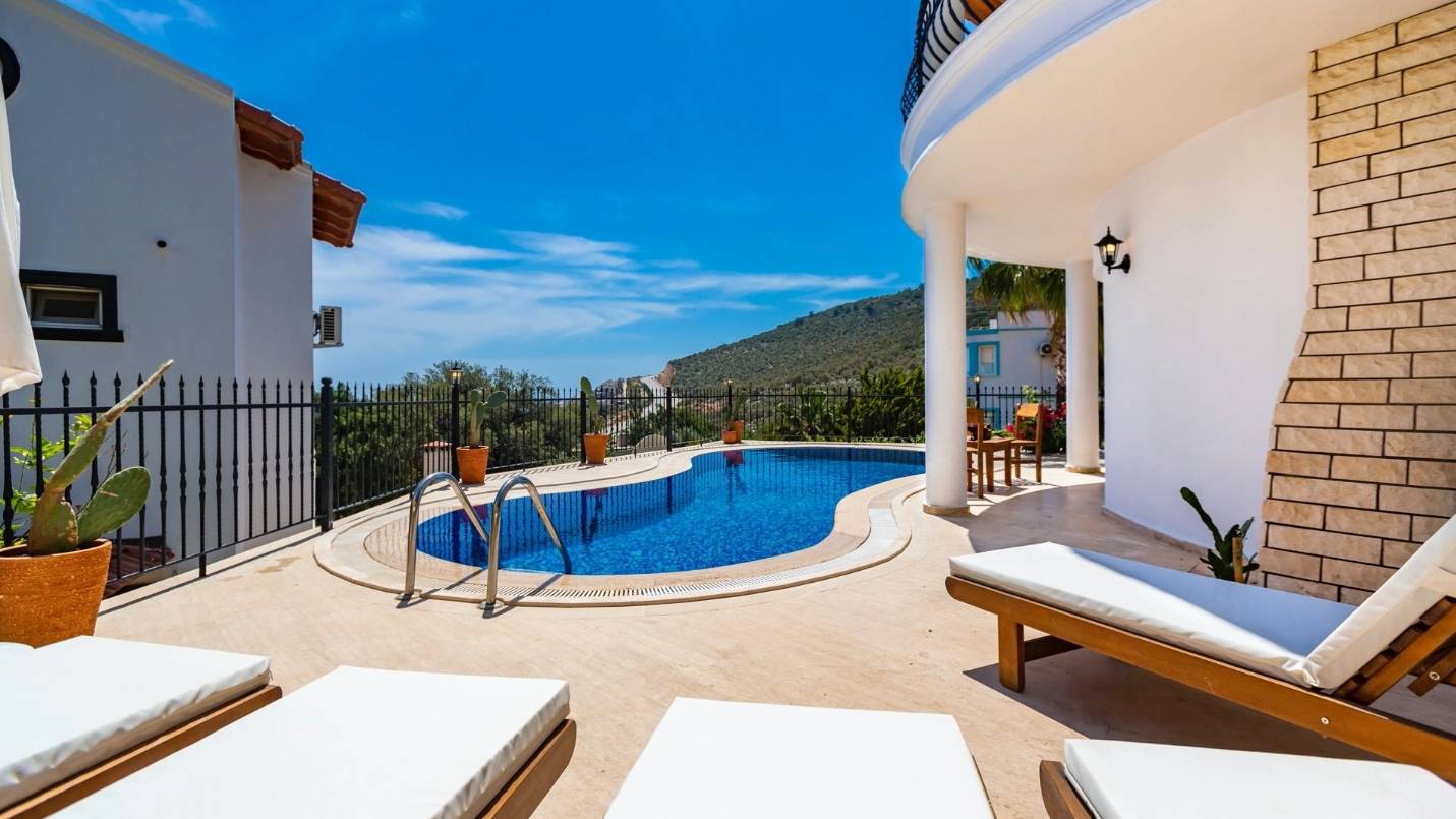 Kaş Kızıltaş'da Enfes Deniz Manzaralı, Özel Havuzlu, Merkezi Villa 46413 — 7