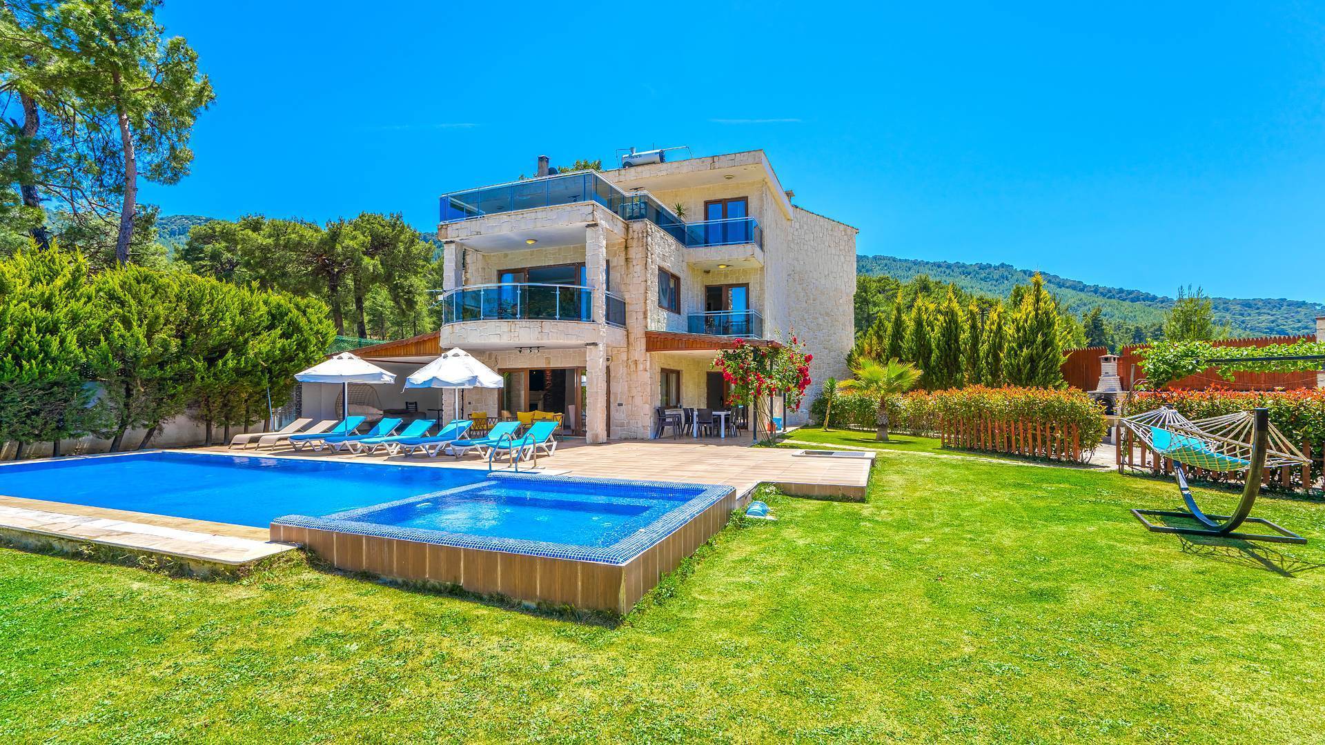 Kaş Sarıbelen'de Kalabalık Aileler İçin Uygun, Özel Havuzlu, Kiralık Villa 44051 — 4