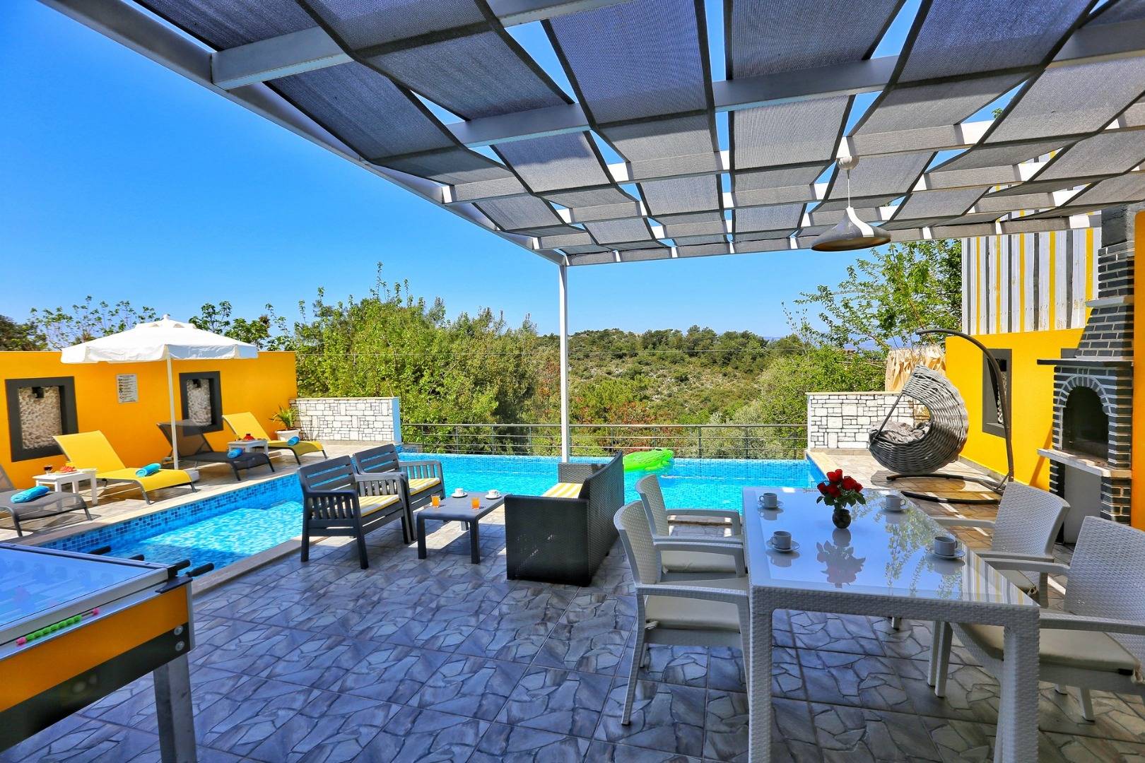 Kaş Üzümlü'de Doğa Manzaralı, Özel Havuzlu,  Muhafazakar Villa 46516 — 7