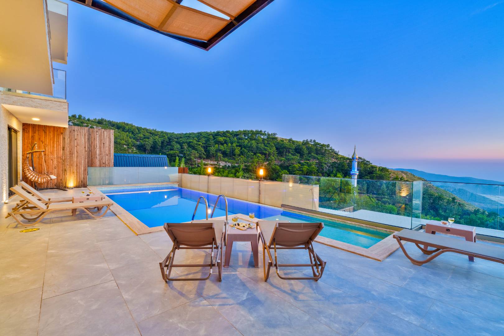 Kaş Üzümlü'de Harika Doğa Manzaralı, Özel Havuzlu, 2+1 Villa 45634 — 7