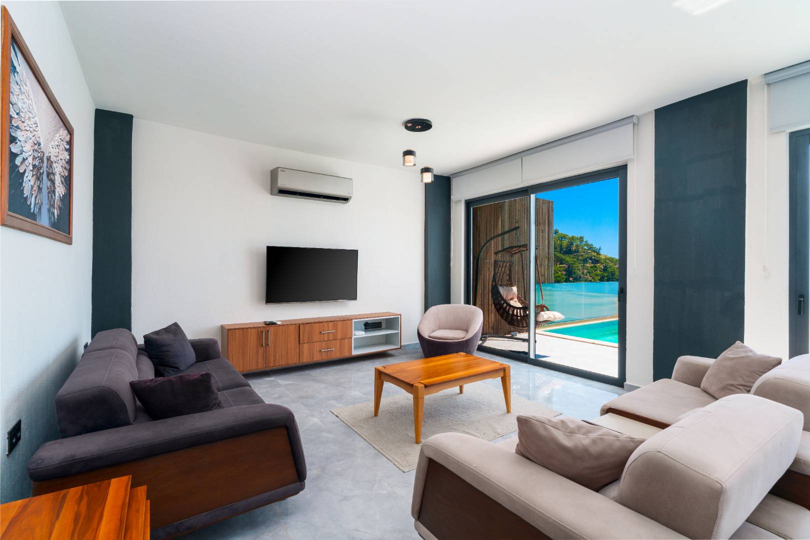 Kaş Üzümlü'de Harika Doğa Manzaralı, Özel Havuzlu, 2+1 Villa 45634 — 9
