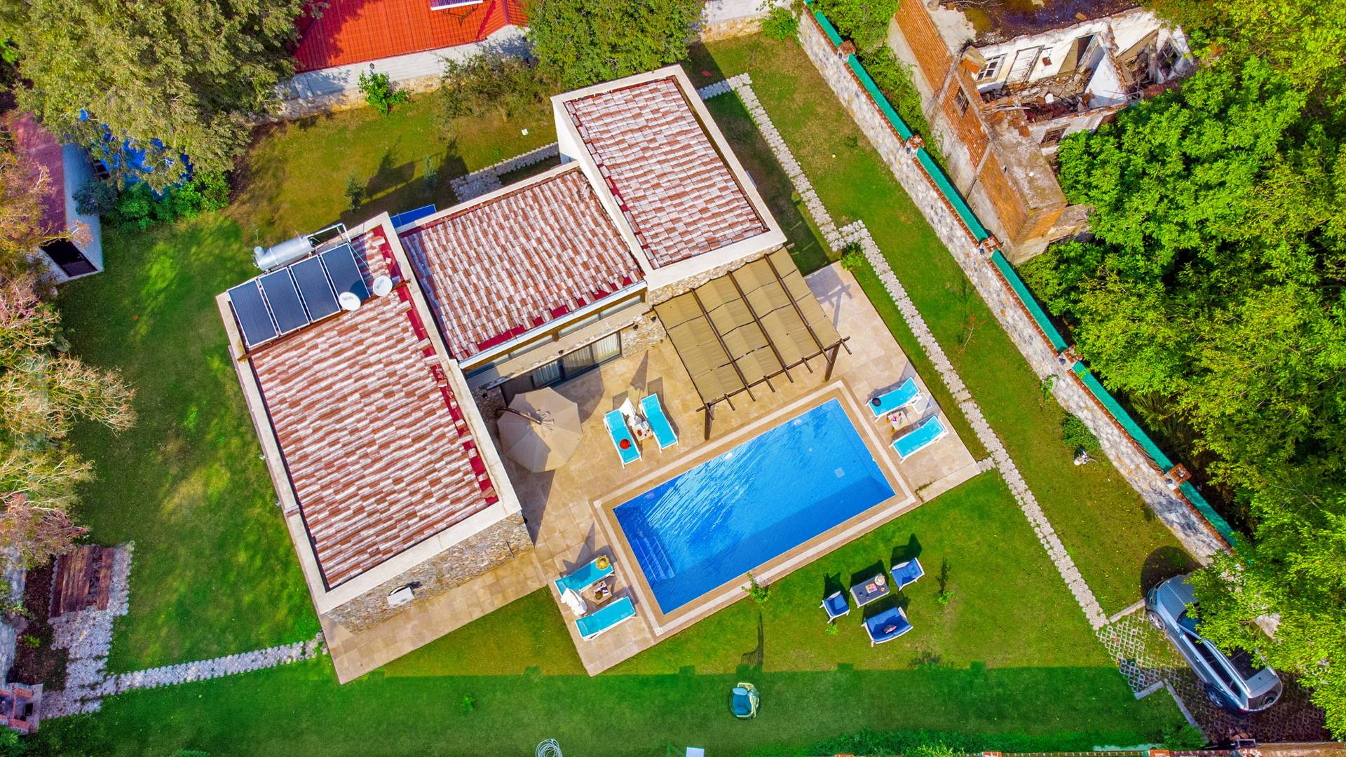 Fethiye Kayaköy'de Otantik Tasarımlı, Özel Havuzlu, Jakuzili Villa