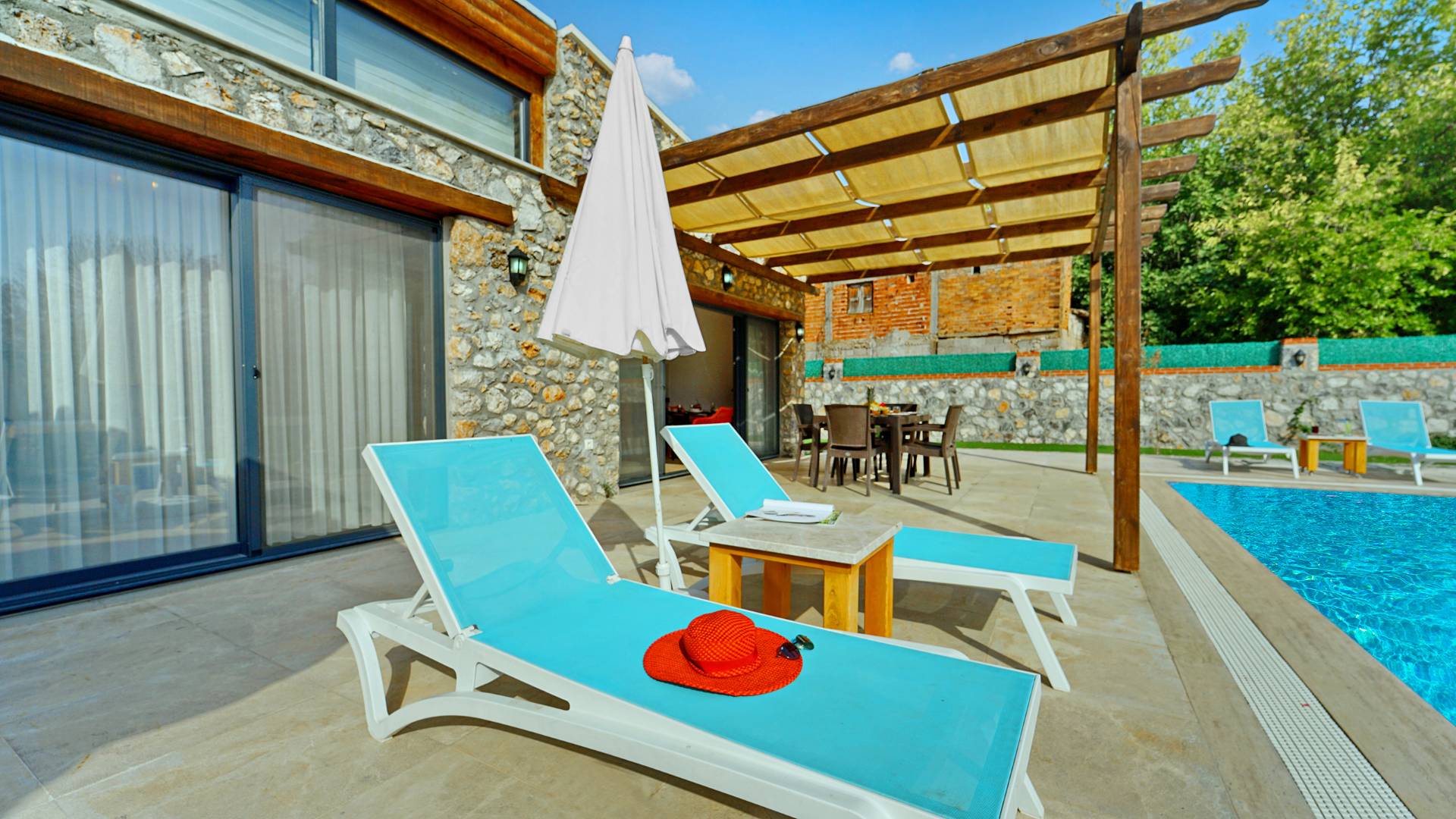 Fethiye Kayaköy'de Otantik Tasarımlı, Özel Havuzlu, Jakuzili Villa