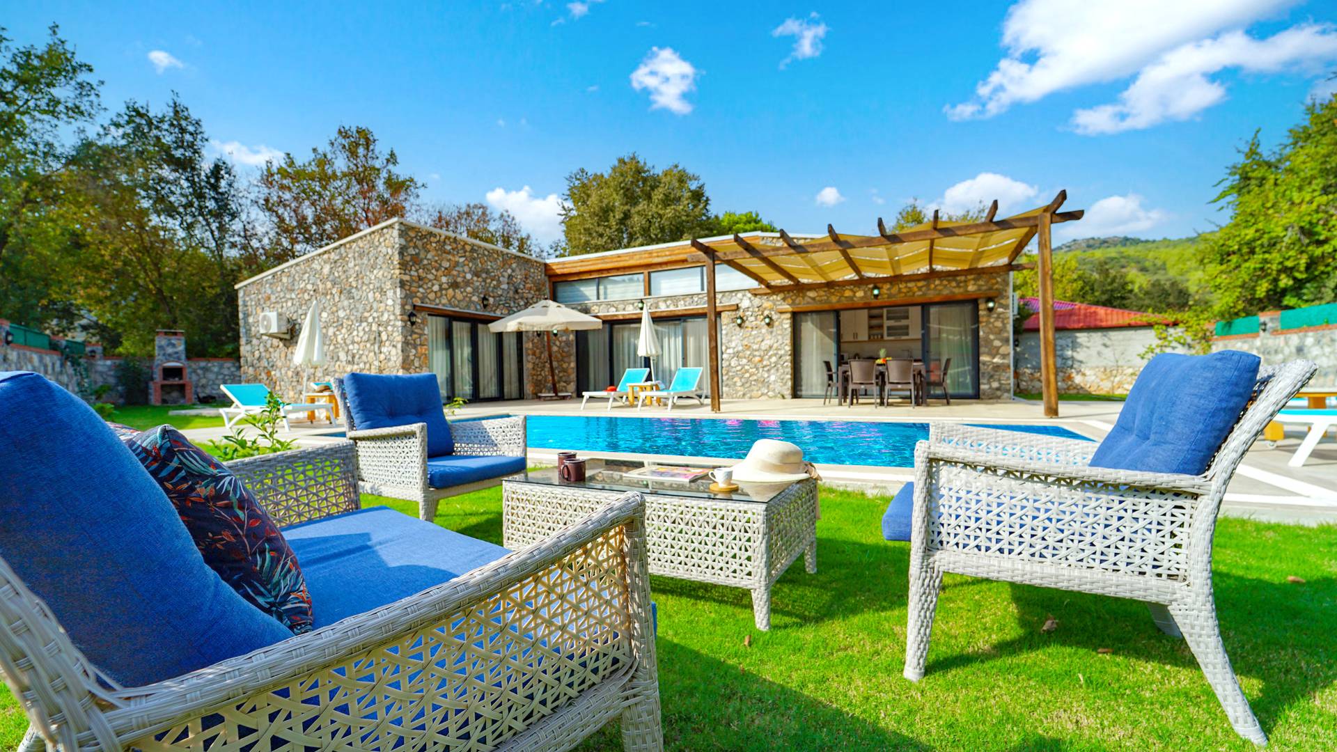 Fethiye Kayaköy'de Otantik Tasarımlı, Özel Havuzlu, Jakuzili Villa