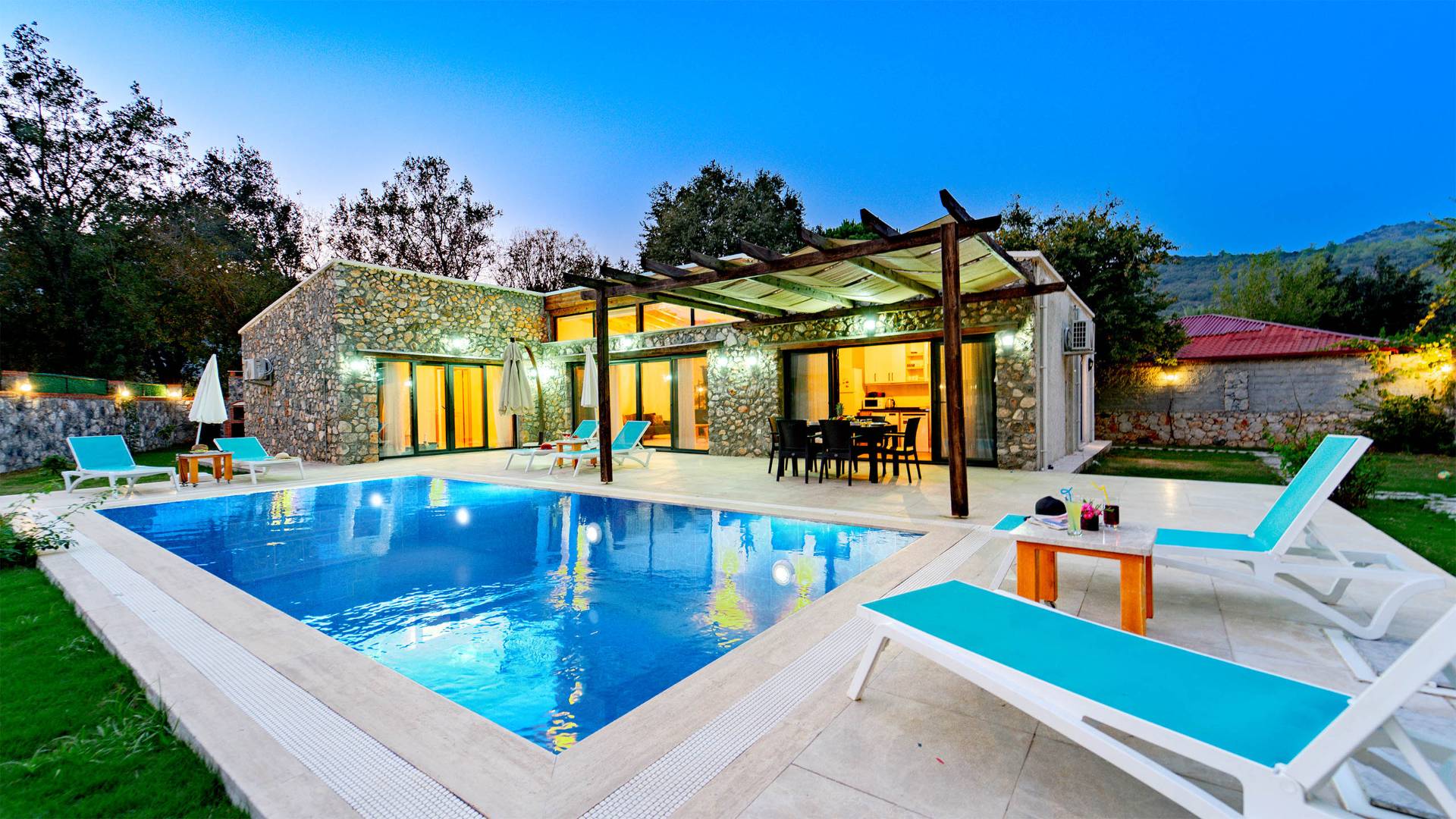 Fethiye Kayaköy'de Otantik Tasarımlı, Özel Havuzlu, Jakuzili Villa