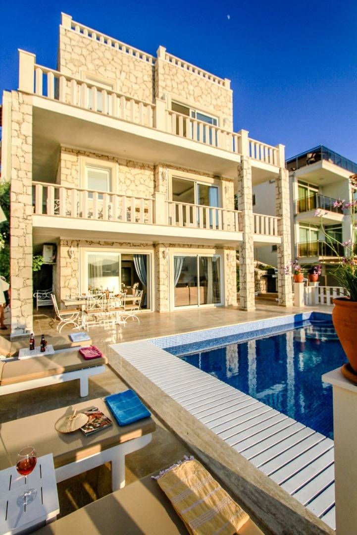 Kaş Kalkan'da Deniz Manzaralı, Özel Havuzlu, Kiralık Villa 45752