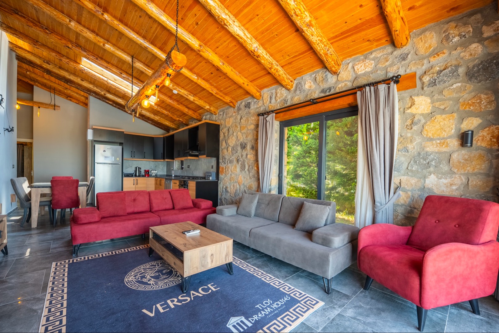 Muğla Yakaköy'de Doğa ile İç İçe, Özel Havuzlu, 3+1 Taş Villa 45270 — 7