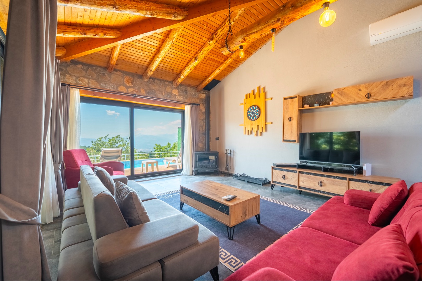 Muğla Yakaköy'de Doğa ile İç İçe, Özel Havuzlu, 3+1 Taş Villa 45270 — 8