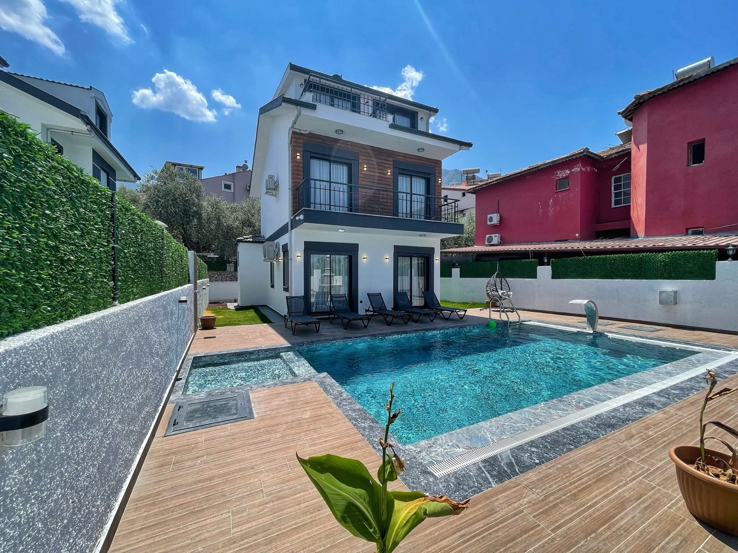 Fethiye Ölüdeniz'de Kalabalık Aileler için Uygun, Özel Havuzlu, Modern Villa 46039 — 2