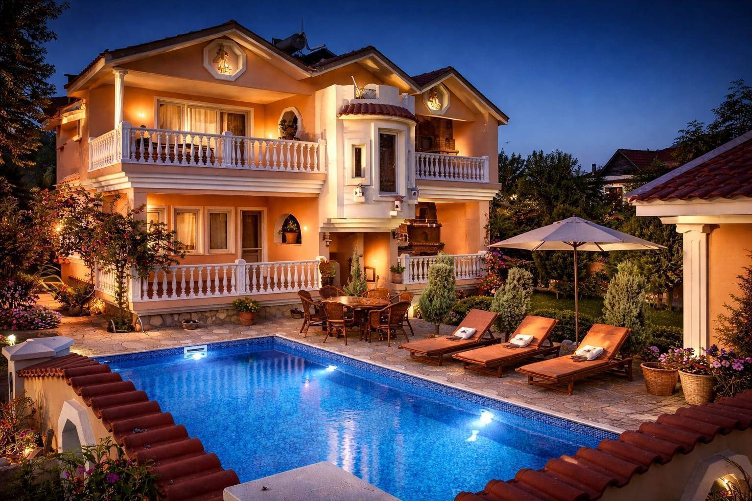 Ortaca Dalyan'da Geniş Ailelere Uygun, Özel Havuzlu, Konforlu Villa