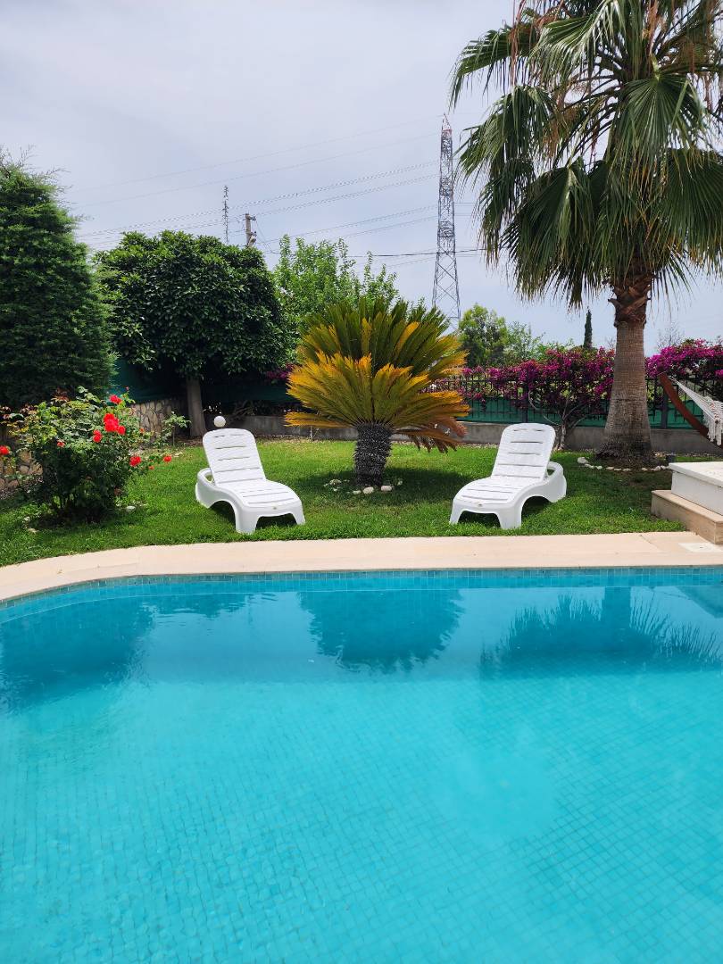 Antalya Manavgat'ta Geniş Bahçeli, Özel Havuzlu, 3+1 Kiralık Villa