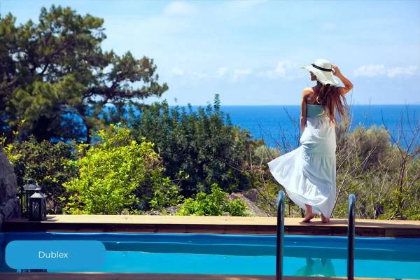 Fethiye'de Deniz ve Doğa Manzaralı, Konsept Mimarili, Kahvaltı dahil, Özel Havuzlu Villa