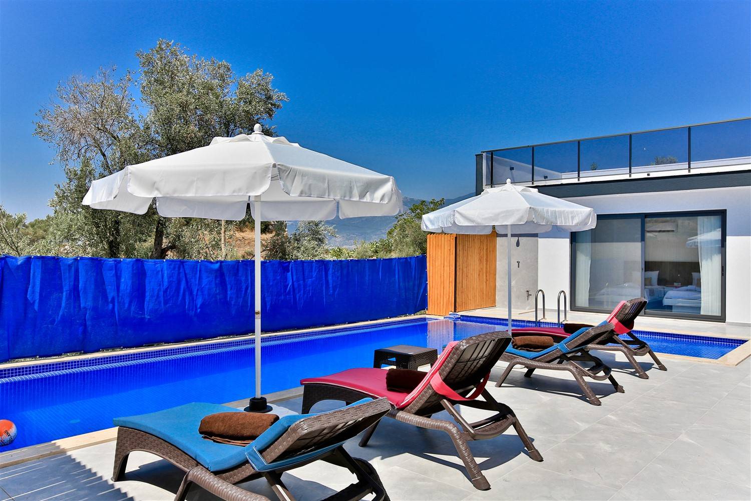 Kaş Patara'da Modern Mimarili, Özel Havuzlu, 2+1 Yazlık Villa