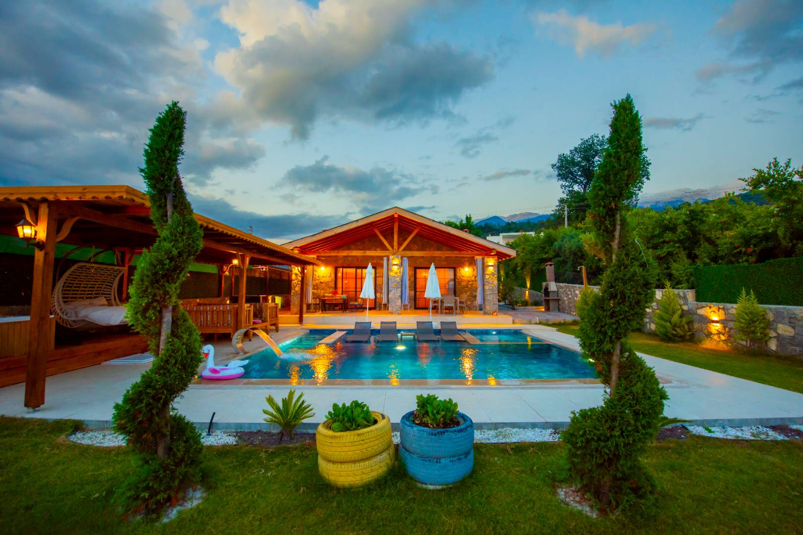 Fethiye Yakaköy'de Nezih Konumda, Özel Havuzlu, Saunalı, Şık Villa-29285