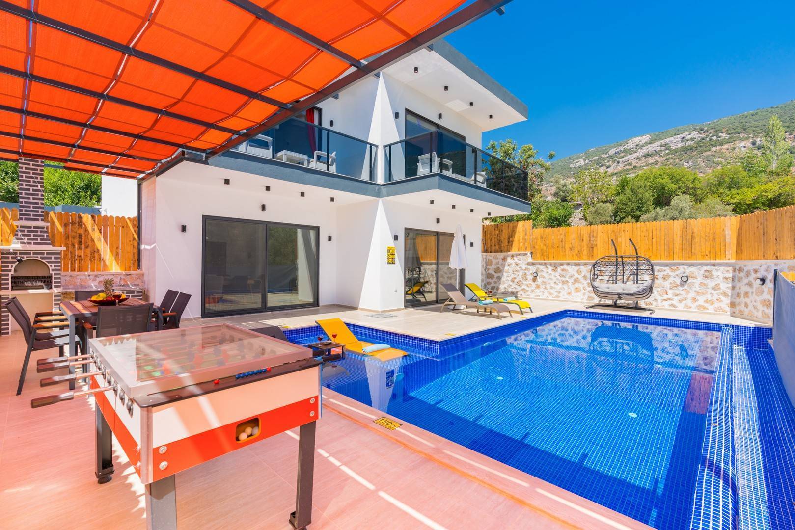 Kaş İslamlar'da Doğa Manzaralı, Özel Havuzlu, Jakuzili, Huzurlu Villa-34074