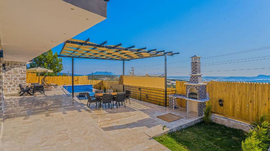 Kaş Çavdır'da Doğayla Baş Başa, Özel Havuzlu, Modern Villa