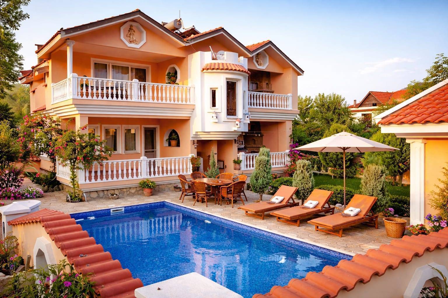 Ortaca Dalyan'da Geniş Ailelere Uygun, Özel Havuzlu, Konforlu Villa