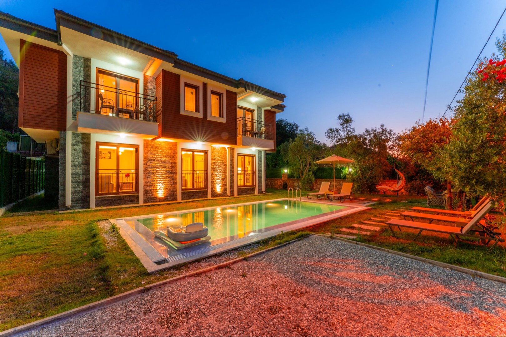 Marmaris Orhaniye'de Geniş Ailelere Uygun, Özel Havuzlu, Bahçeli Villa